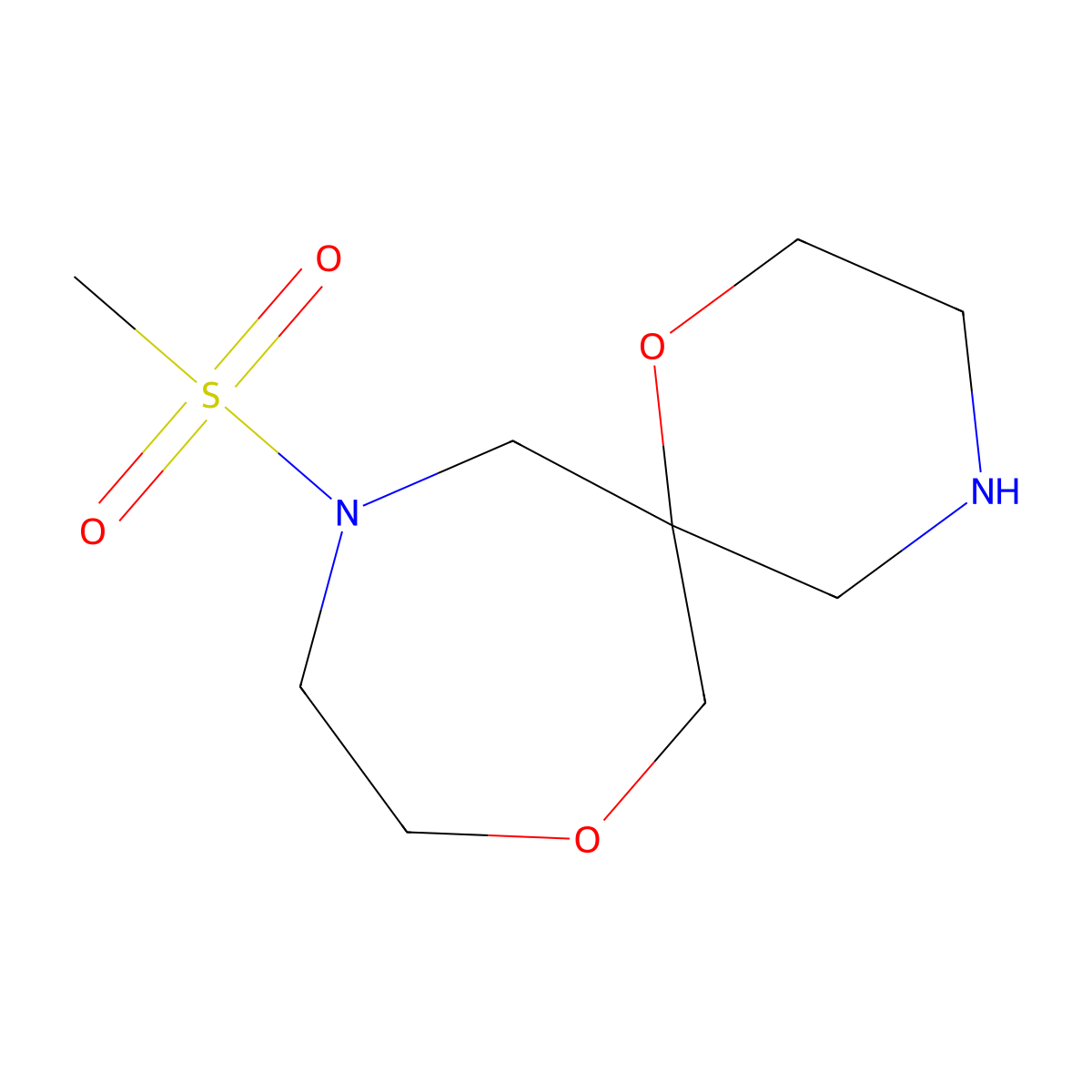 11-(Methylsulfonyl)-1,8-dioxa-4,11-diazaspiro[5.6]dodecane molecular structure, CAS 2444919-23-5