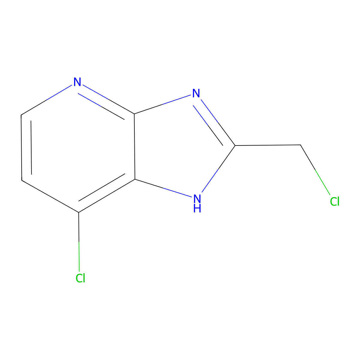 7-chloro-2-(chloromethyl)-3H-imidazo[4,5-b]pyridine molecular structure, CAS 2444959-13-9