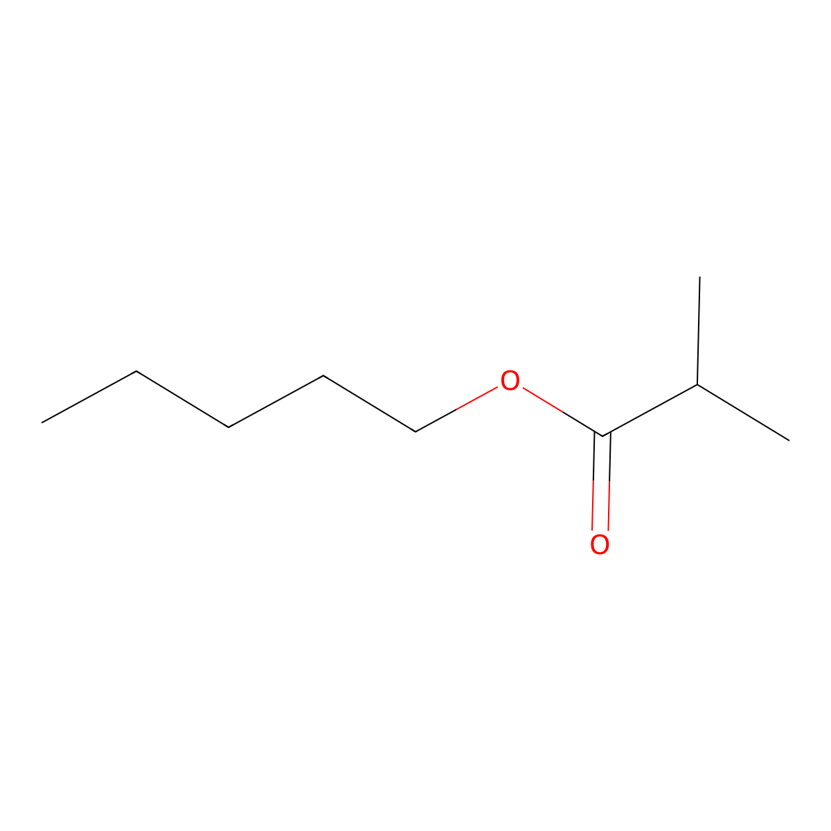 Amyl isobutyrate molecular structure, CAS 2445-72-9