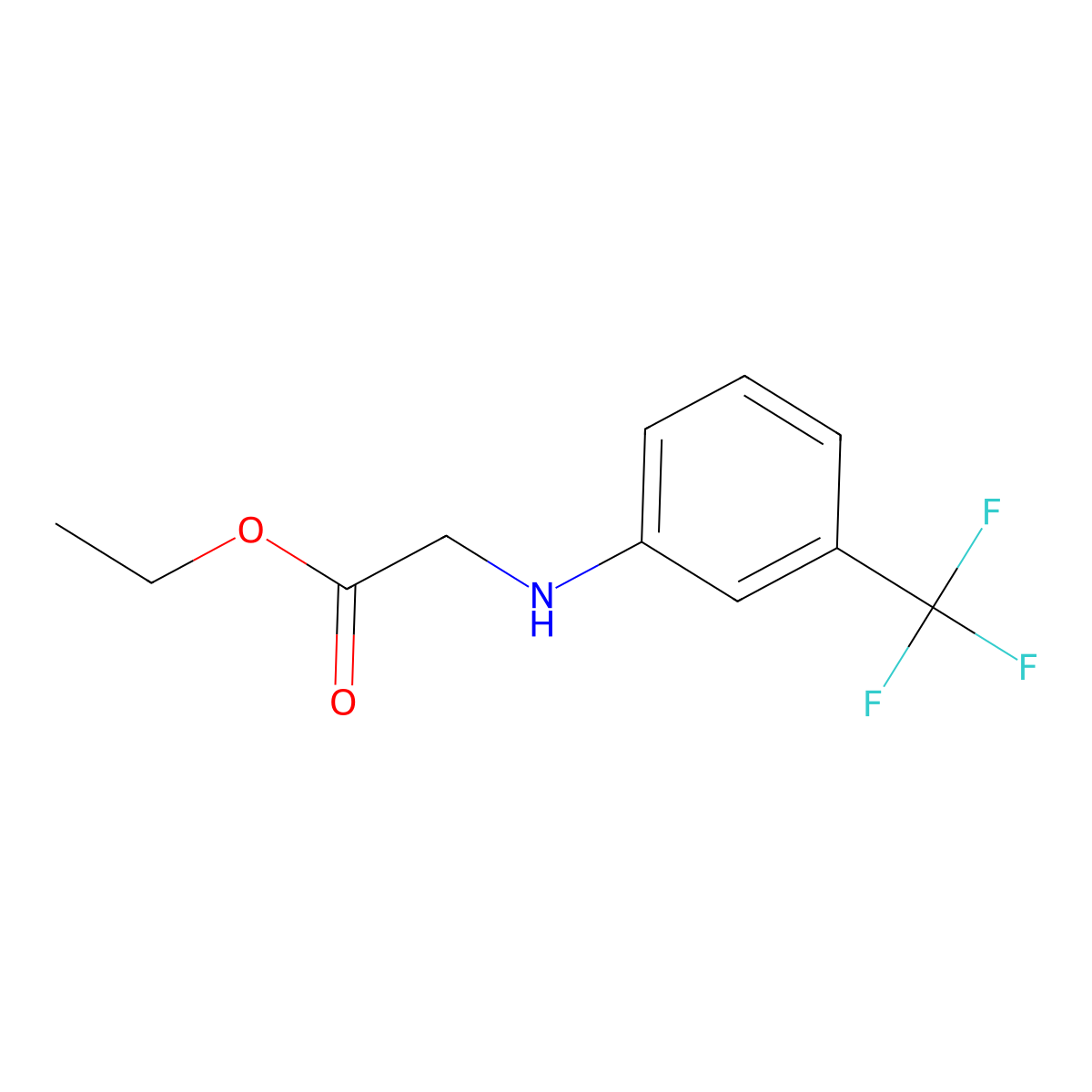 (3-Trifluoromethyl-phenylamino)-acetic acid ethyl ester molecular structure, CAS 2445-84-3