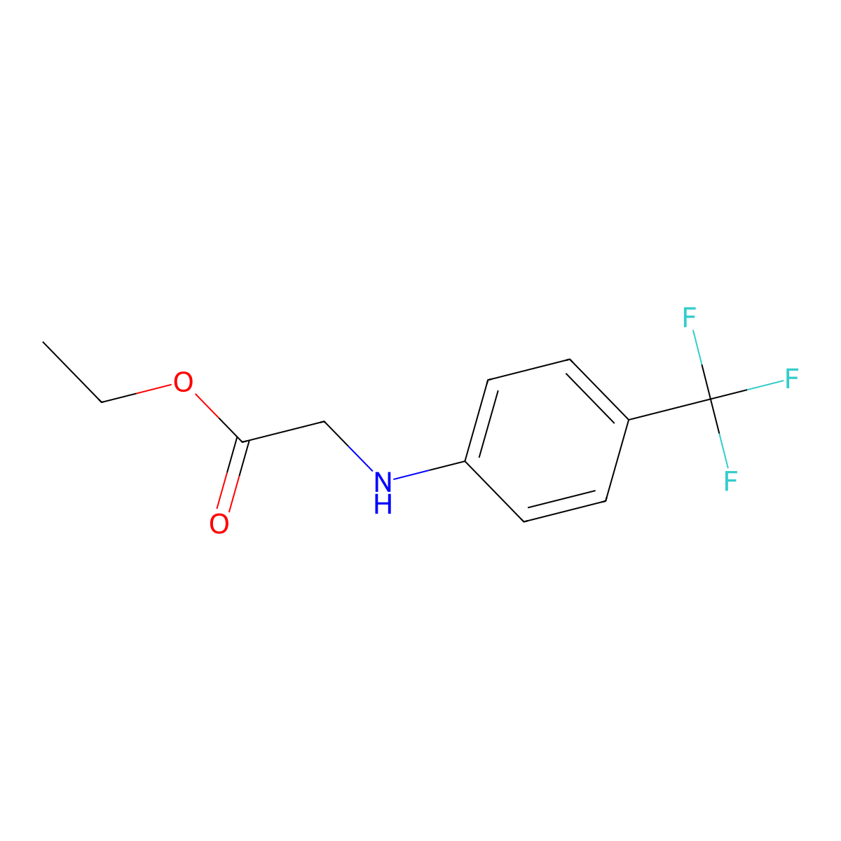 (4-Trifluoromethyl-phenylamino)-acetic acid ethyl ester molecular structure, CAS 2445-85-4