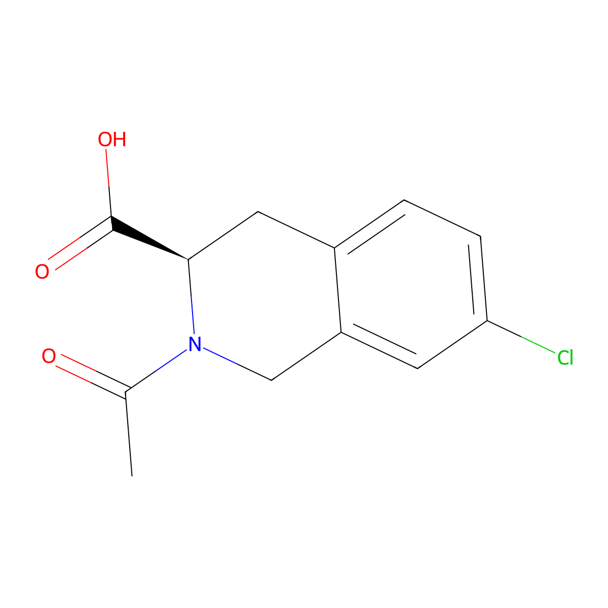 (3R)-2-acetyl-7-chloro-1,2,3,4-tetrahydroisoquinoline-3-carboxylic acid molecular structure, CAS 2445007-29-2