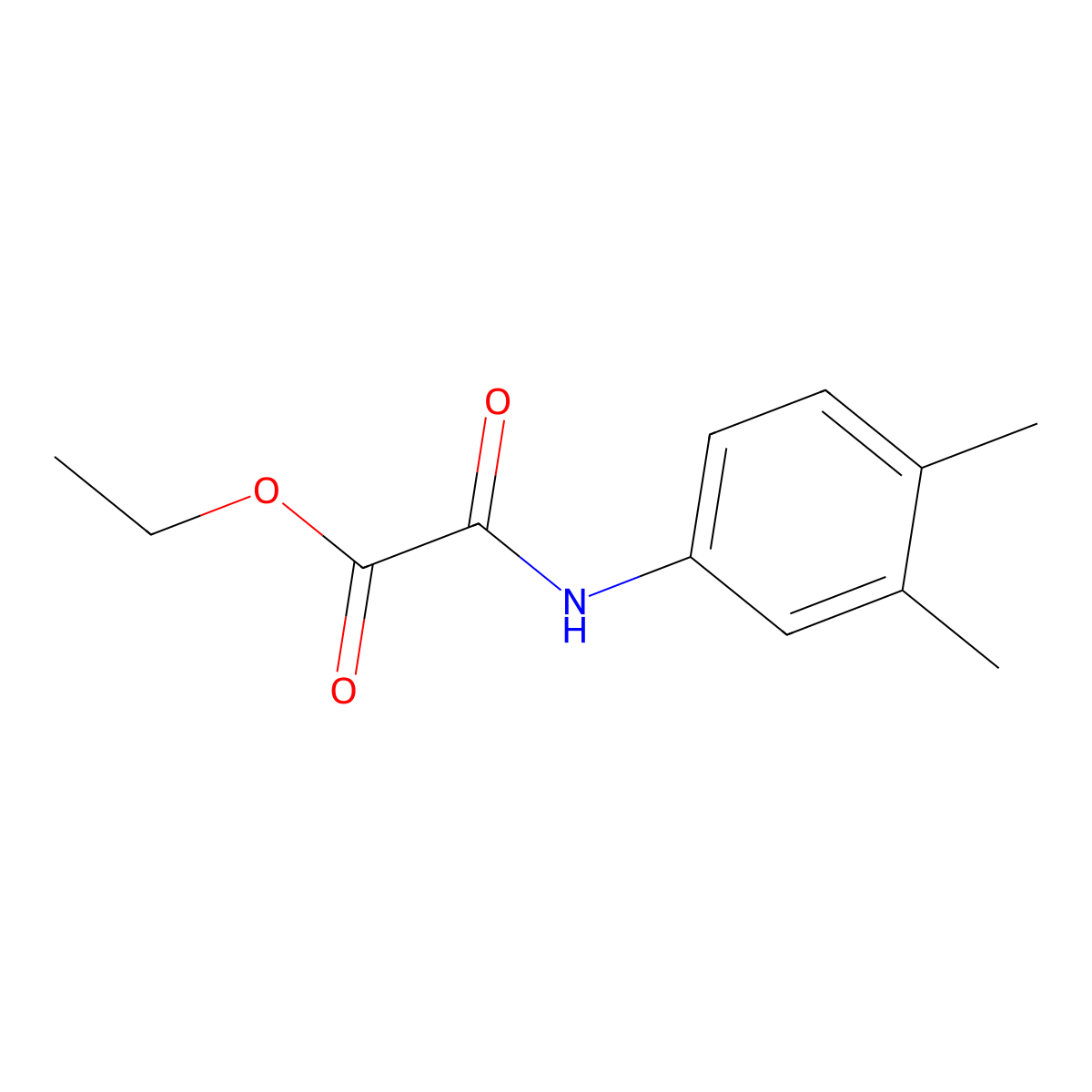 Ethyl 2-(3,4-dimethylanilino)-2-oxoacetate molecular structure, CAS 24451-17-0