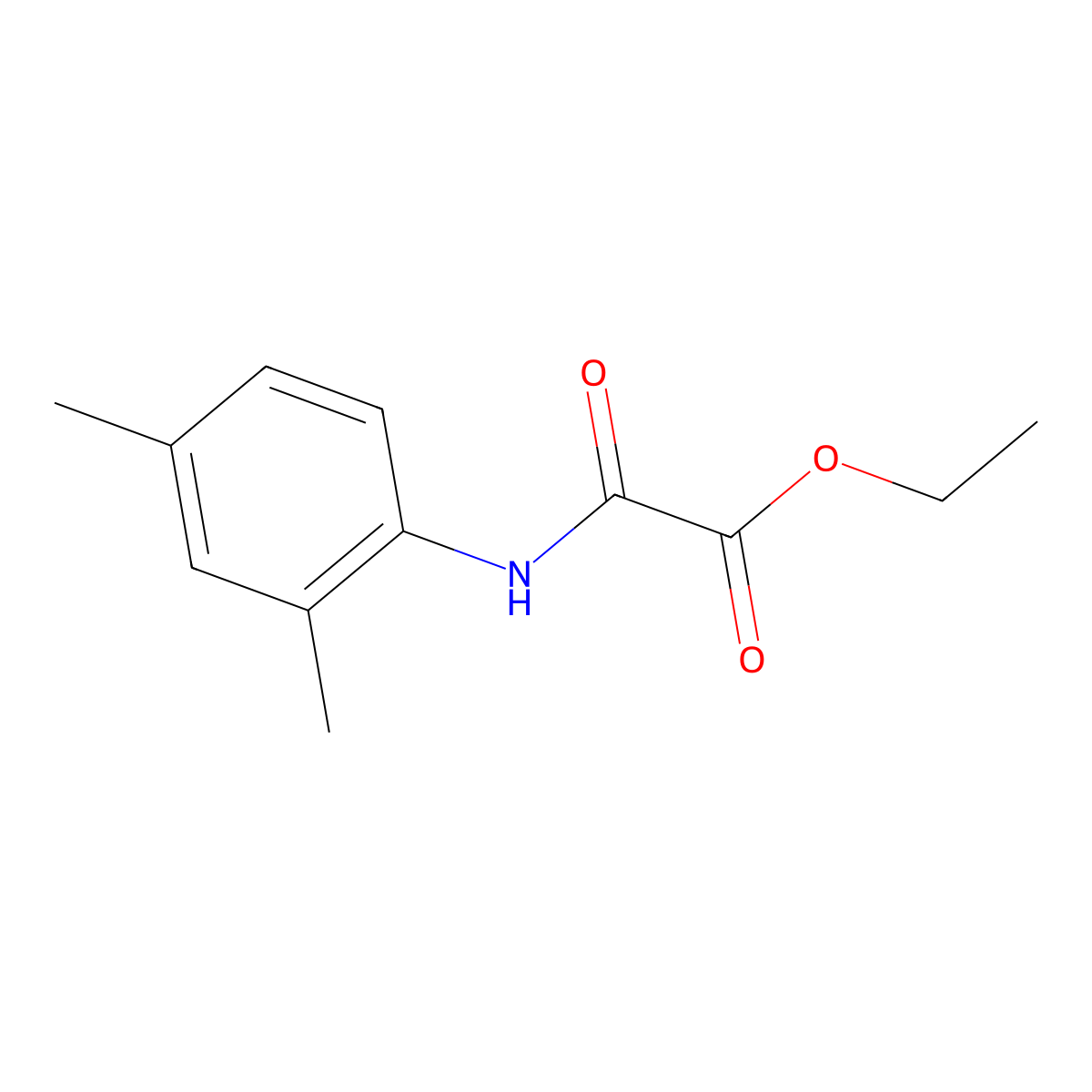Ethyl [(2,4-dimethylphenyl)carbamoyl]formate molecular structure, CAS 24451-18-1
