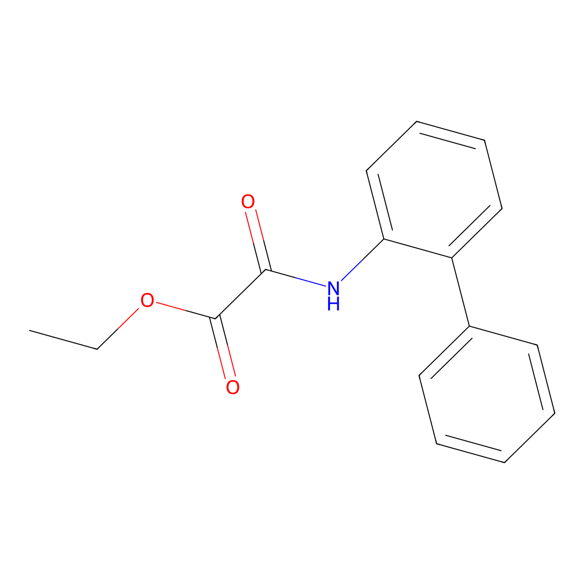ethyl N-biphenyl-2-yloxamate molecular structure, CAS 24451-19-2