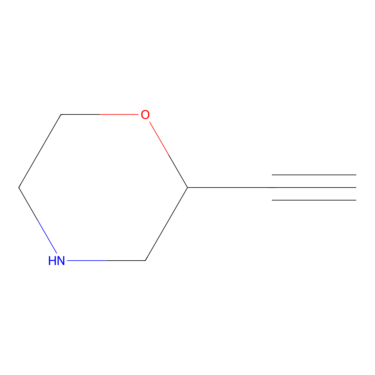 (2S)-2-ethynylmorpholine molecular structure, CAS 2445367-49-5