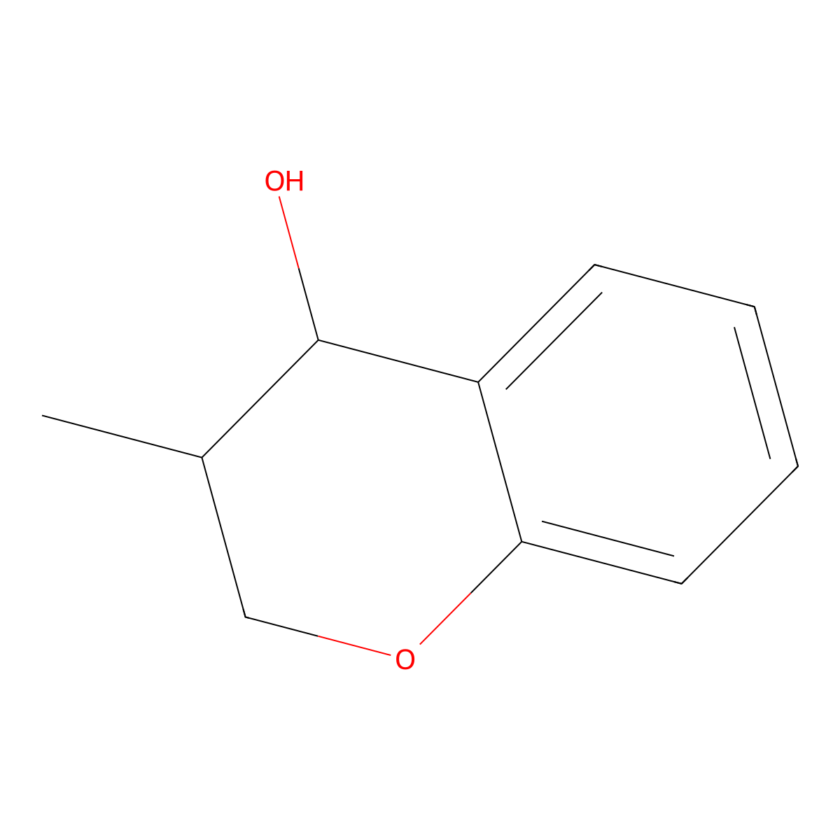 3-methyl-3,4-dihydro-2H-1-benzopyran-4-ol molecular structure, CAS 24454-24-8