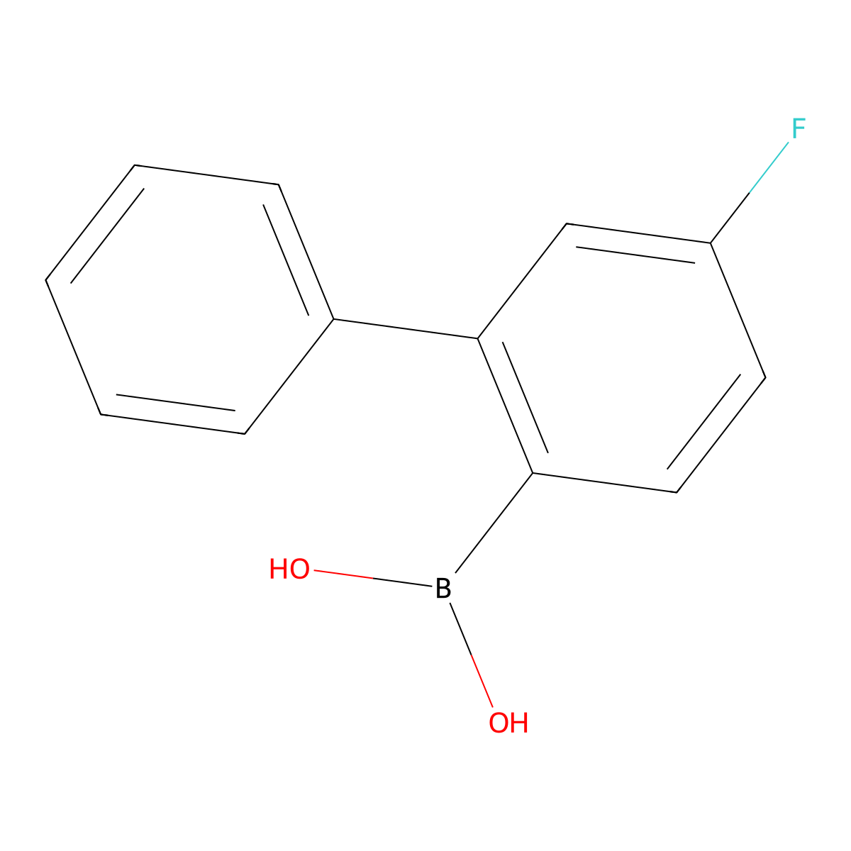 (4-Fluoro-2-phenylphenyl)boronic acid molecular structure, CAS 2445473-93-6