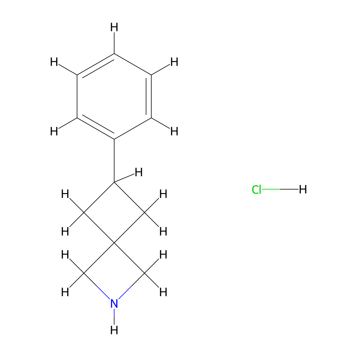 6-Phenyl-2-azaspiro(3.3)heptane hydrochloride molecular structure, CAS 2445478-10-2