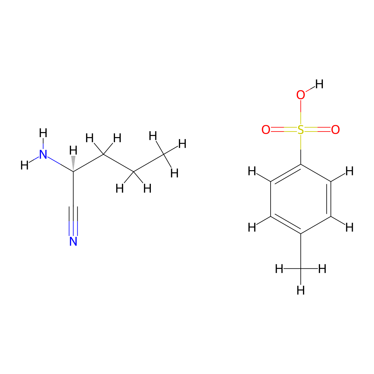 (2S)-2-aminopentanenitrile; 4-methylbenzenesulfonic acid molecular structure, CAS 2445504-37-8