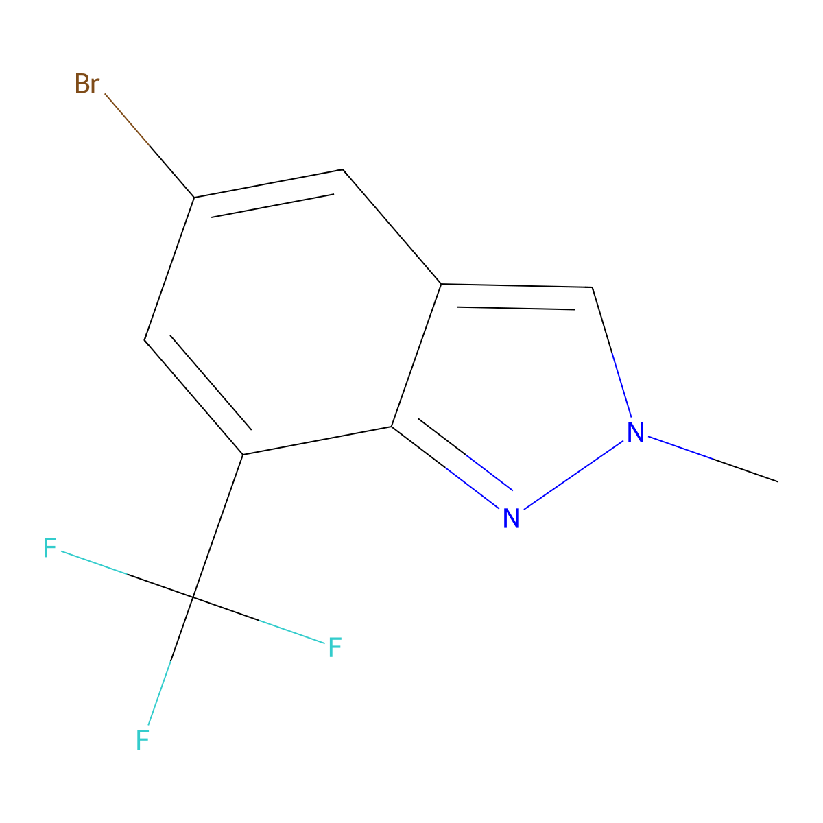 5-Bromo-2-methyl-7-(trifluoromethyl)-2H-indazole molecular structure, CAS 2445579-60-0