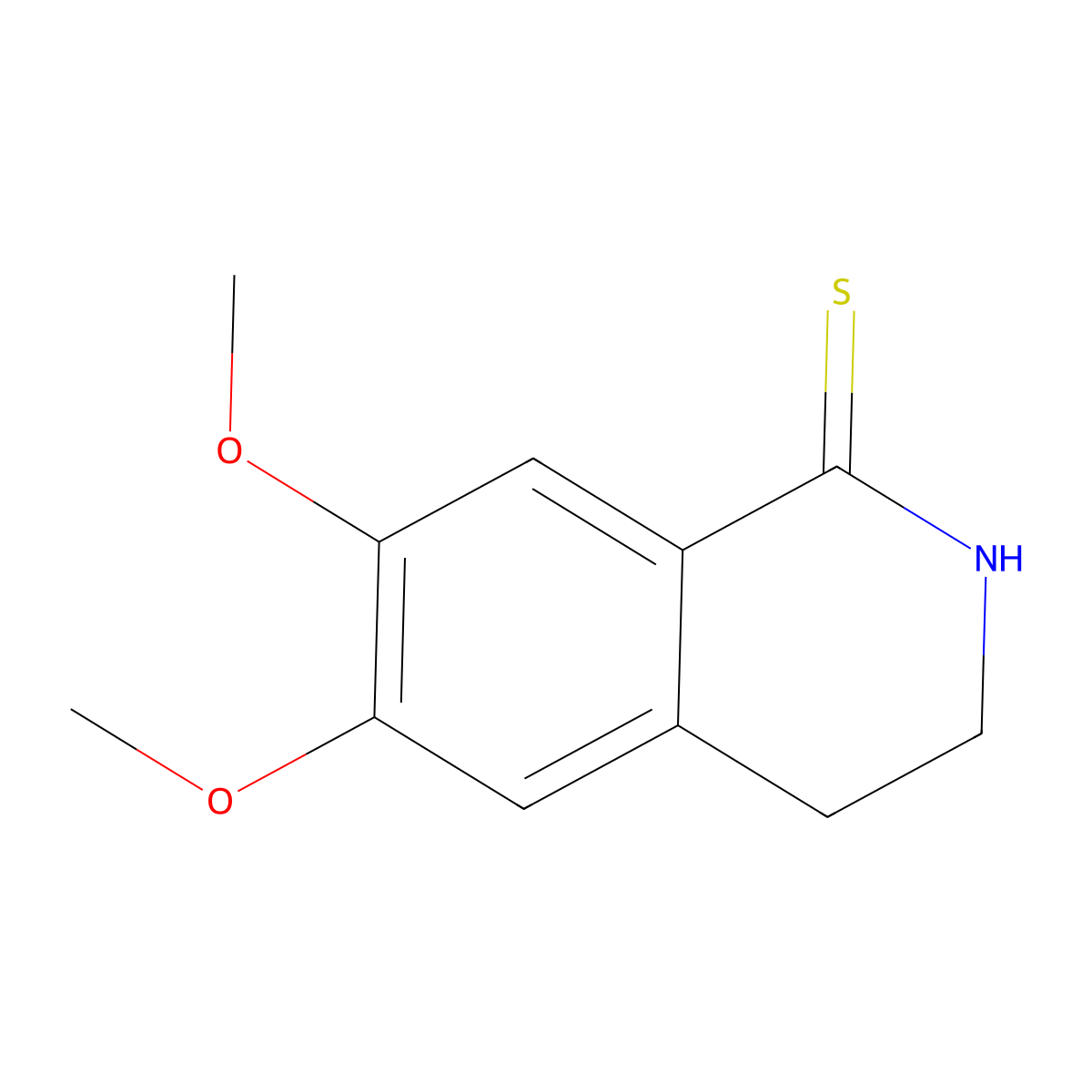6,7-Dimethoxy-3,4-dihydroisoquinoline-1(2H)-thione molecular structure, CAS 24456-59-5