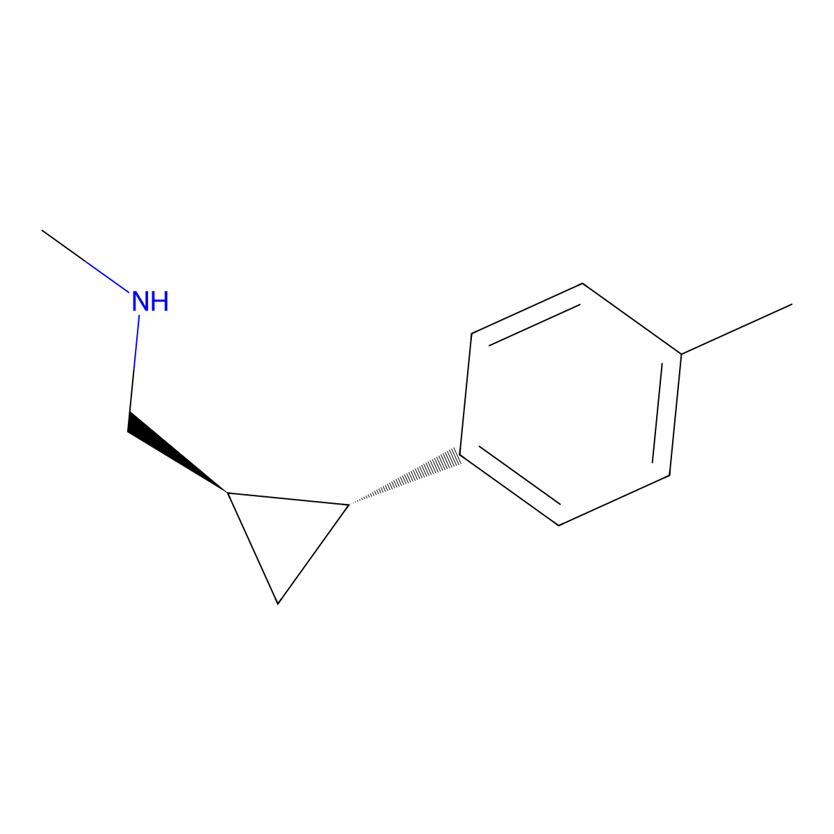 rac-methyl({[(1R,2R)-2-(4-methylphenyl)cyclopropyl]methyl})amine molecular structure, CAS 2445749-66-4