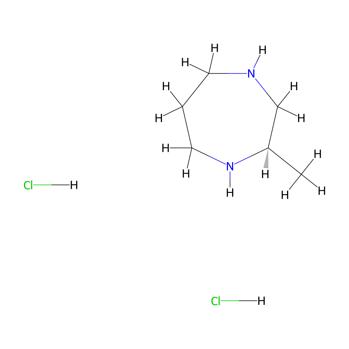 (2R)-2-methyl-1,4-diazepane dihydrochloride molecular structure, CAS 2445749-68-6