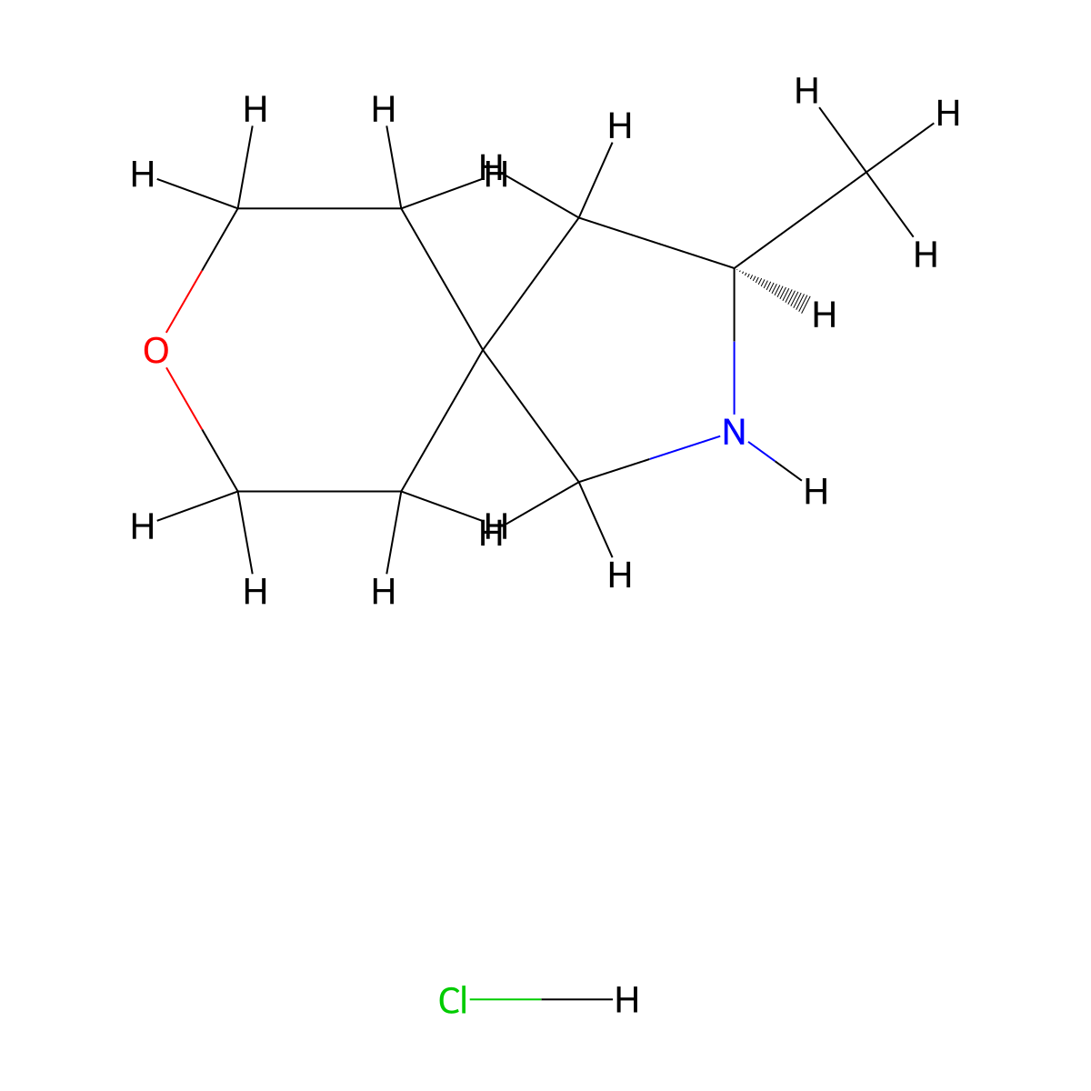 (3R)-3-methyl-8-oxa-2-azaspiro[4.5]decane hydrochloride molecular structure, CAS 2445749-97-1