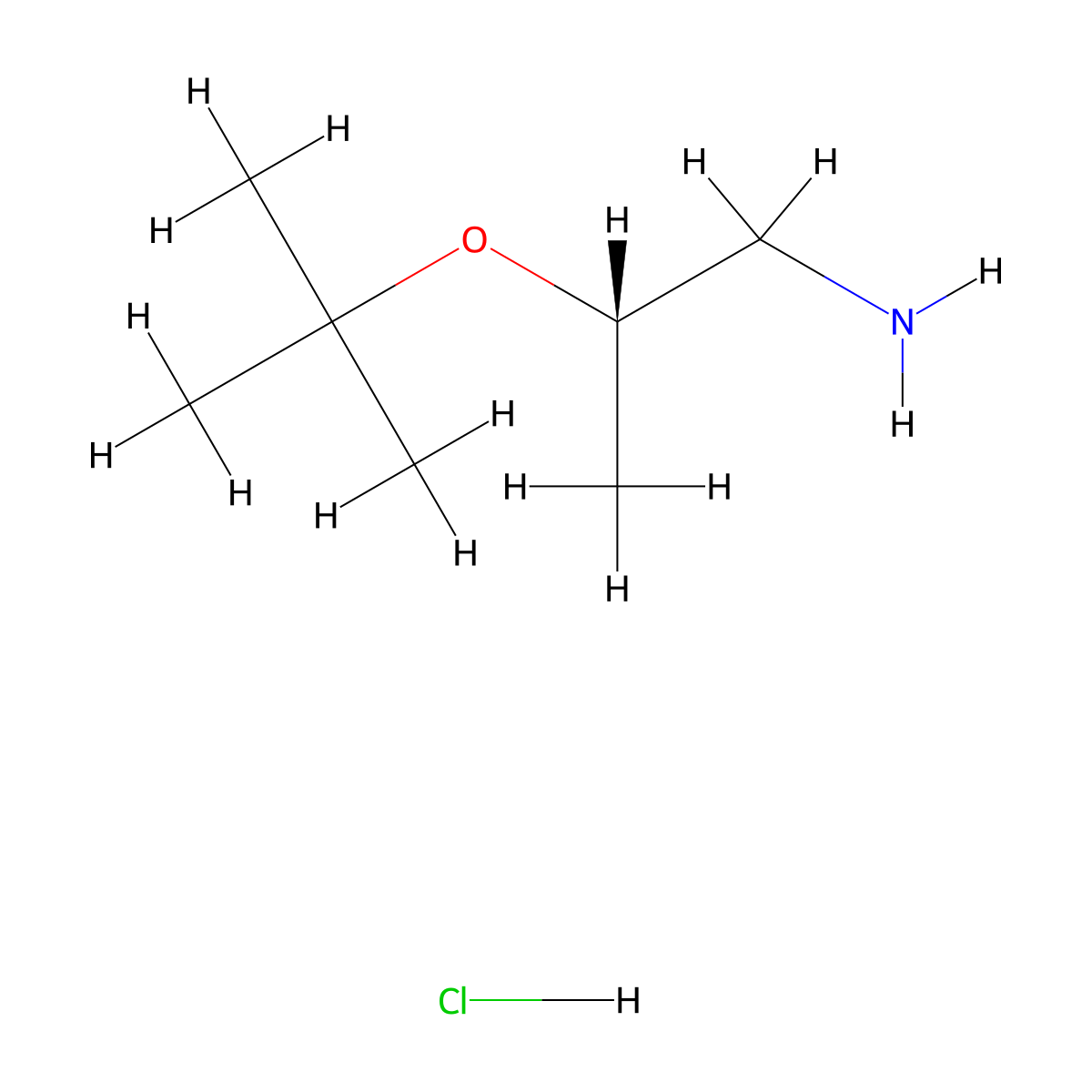 (2S)-2-(tert-butoxy)propan-1-aminehydrochloride molecular structure, CAS 2445750-54-7