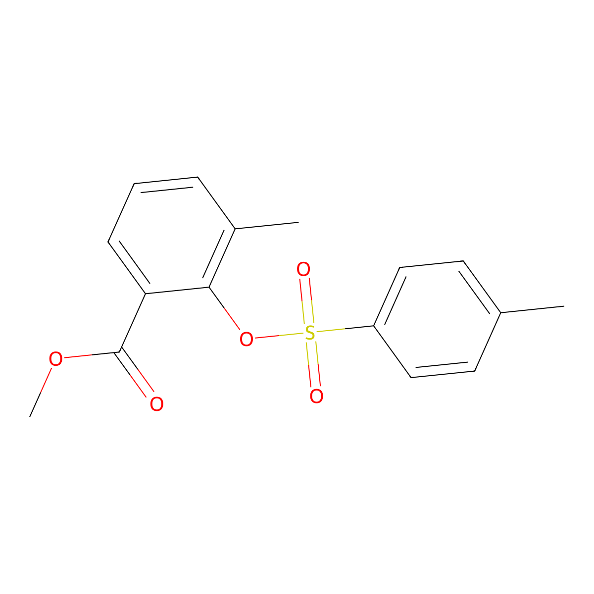 Methyl 3-methyl-2-[(4-methylbenzenesulfonyl)oxy]benzoate molecular structure, CAS 2445761-63-5