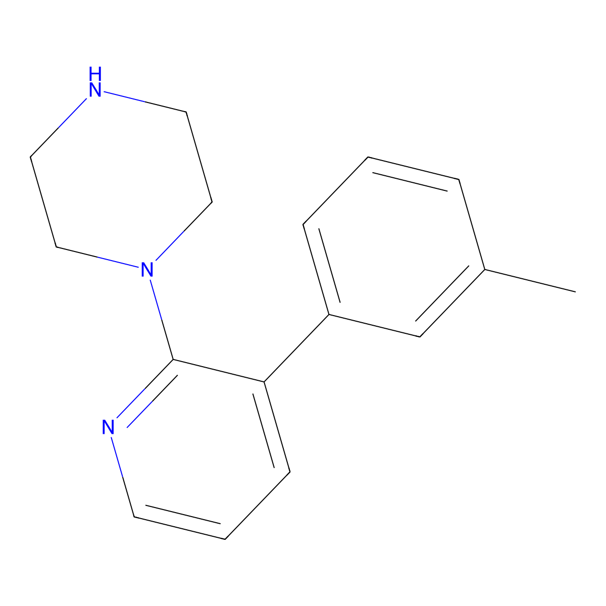 1-(3-(m-Tolyl)pyridin-2-yl)piperazine molecular structure, CAS 2445781-22-4