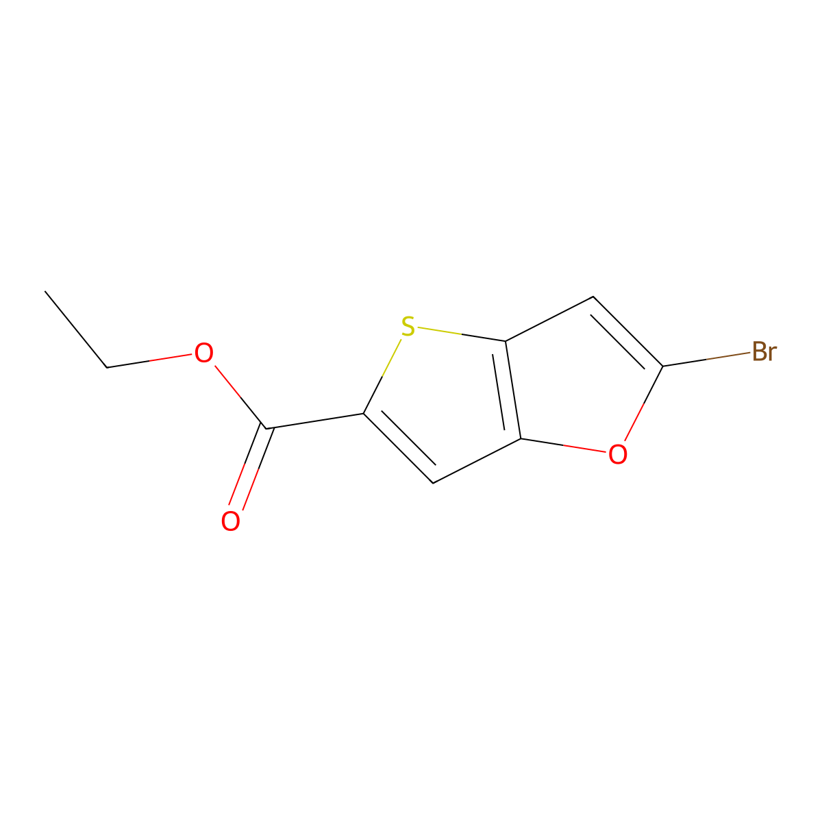 Ethyl 2-bromothieno[3,2-b]furan-5-carboxylate molecular structure, CAS 2445784-19-8
