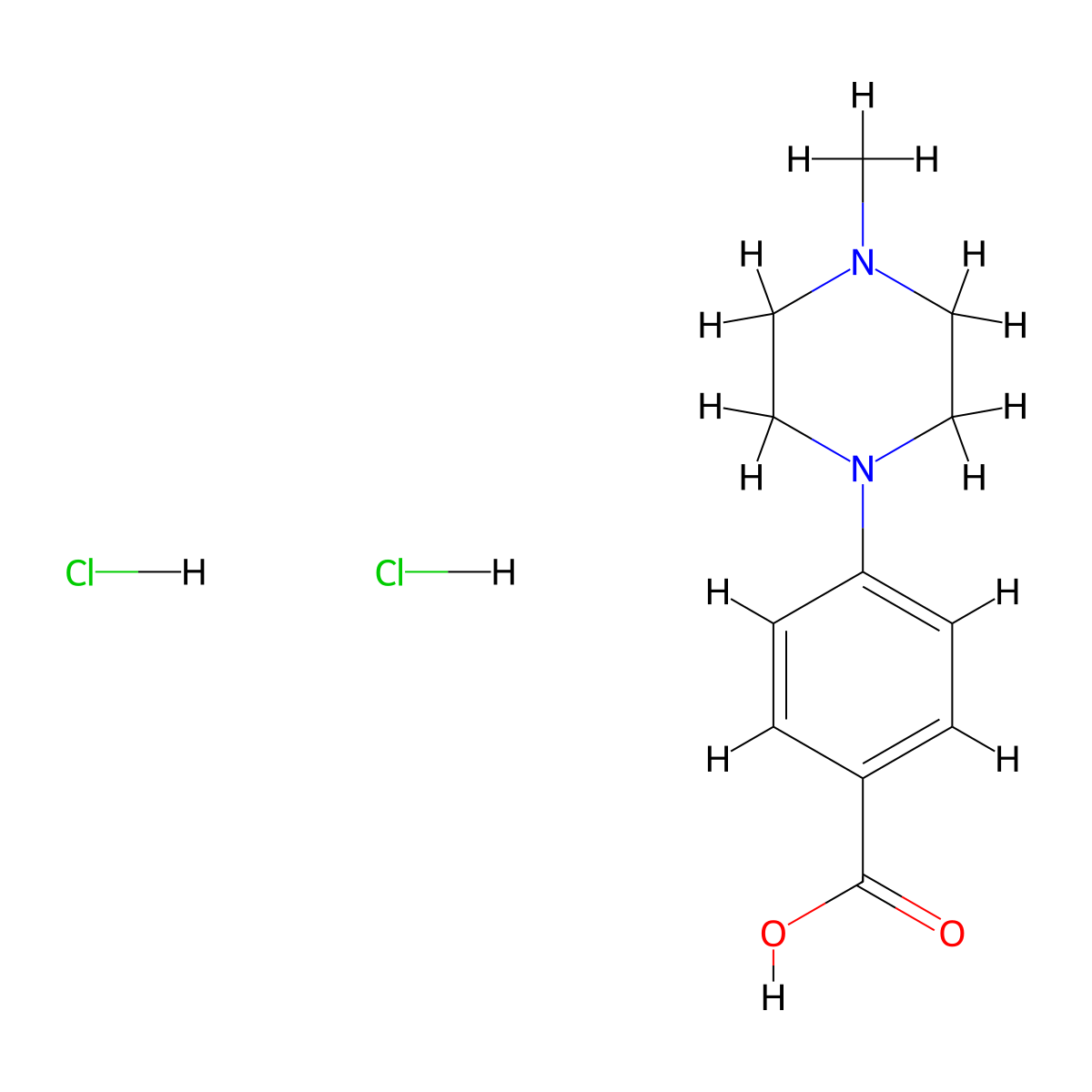 4-(4-Methylpiperazin-1-yl)benzoic acid dihydrochloride molecular structure, CAS 2445784-27-8