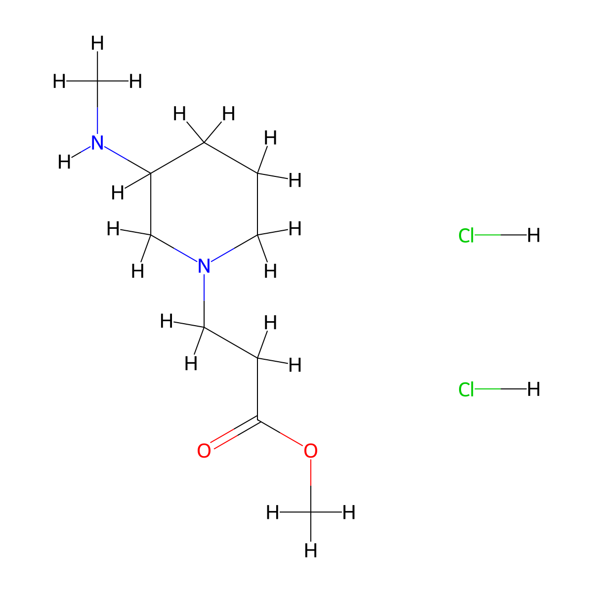 Methyl3-[3-(methylamino)piperidin-1-yl]propanoatedihydrochloride molecular structure, CAS 2445784-31-4