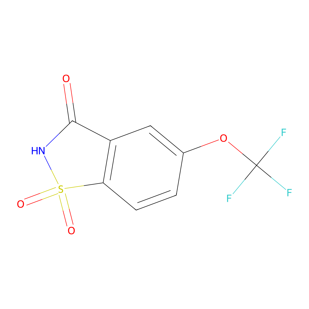 5-(Trifluoromethoxy)-2,3-dihydro-1lambda6,2-benzothiazole-1,1,3-trione molecular structure, CAS 2445784-40-5