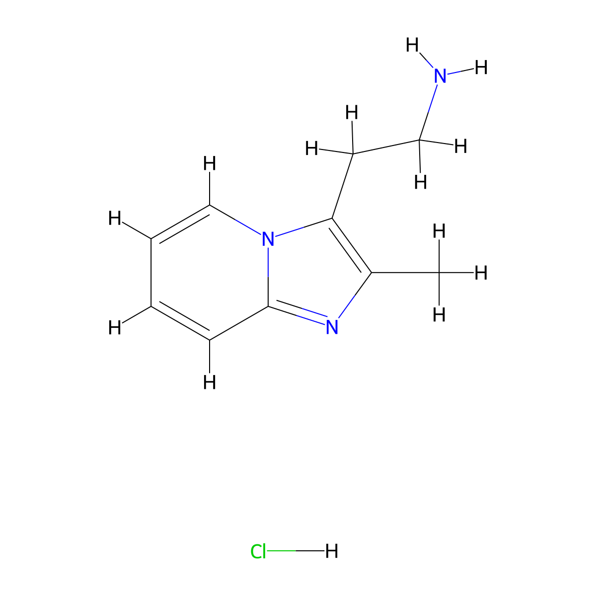 2-{2-Methylimidazo[1,2-a]pyridin-3-yl}ethan-1-aminehydrochloride molecular structure, CAS 2445784-43-8