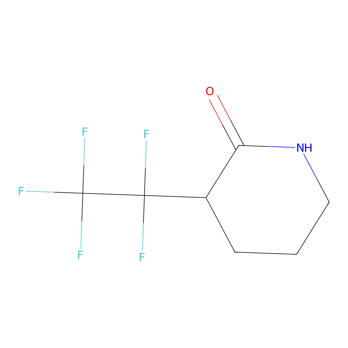 3-(1,1,2,2,2-Pentafluoroethyl)piperidin-2-one molecular structure, CAS 2445784-75-6