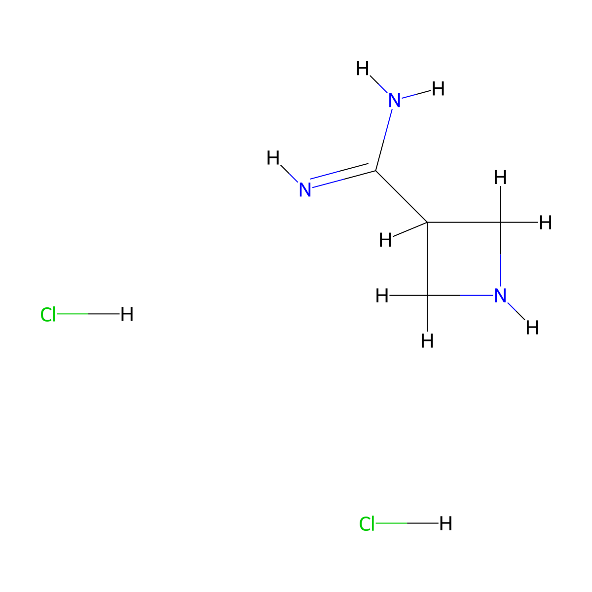 Azetidine-3-carboximidamidedihydrochloride molecular structure, CAS 2445785-17-9