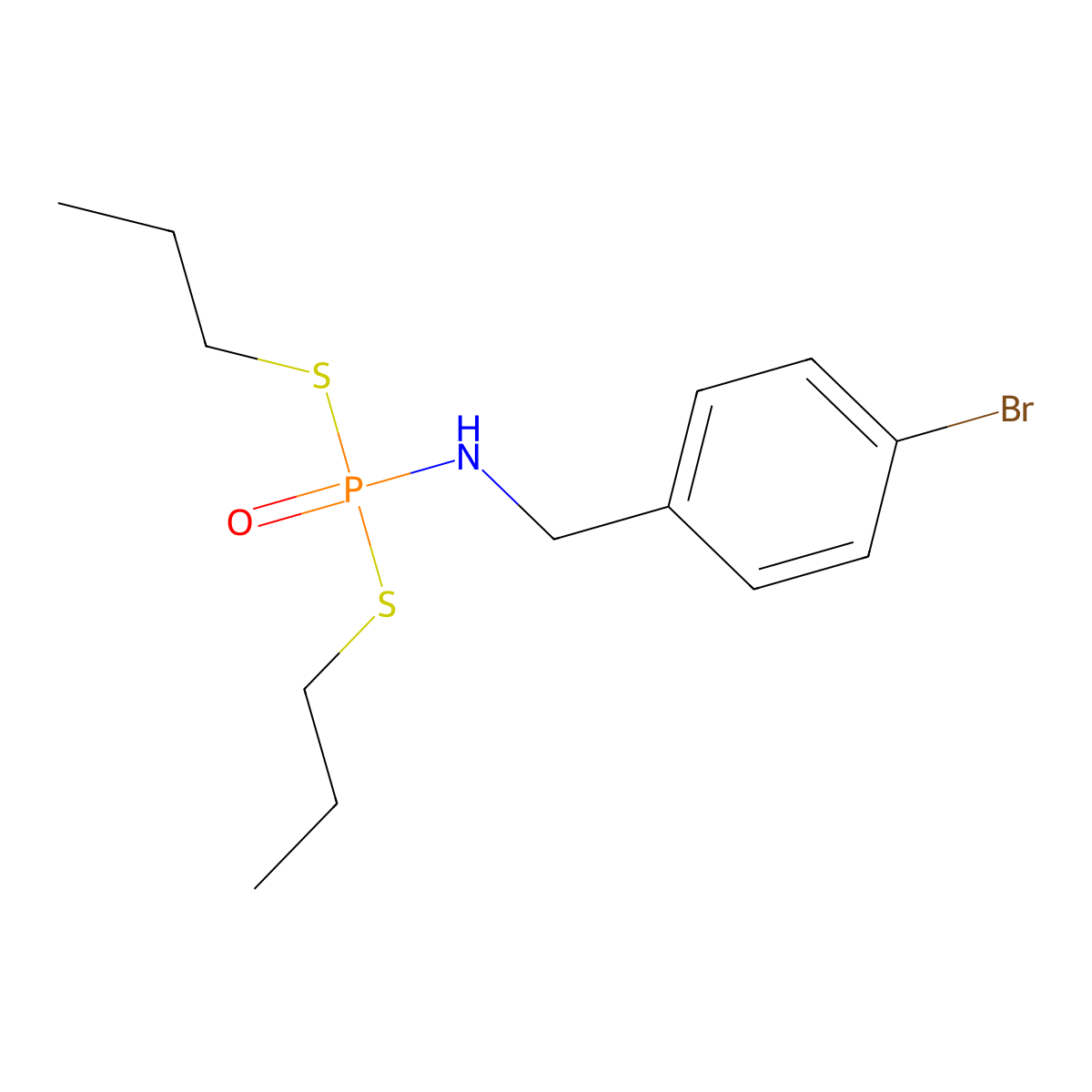 [Bis(propylsulfanyl)phosphoryl][(4-bromophenyl)methyl]amine molecular structure, CAS 2445785-20-4