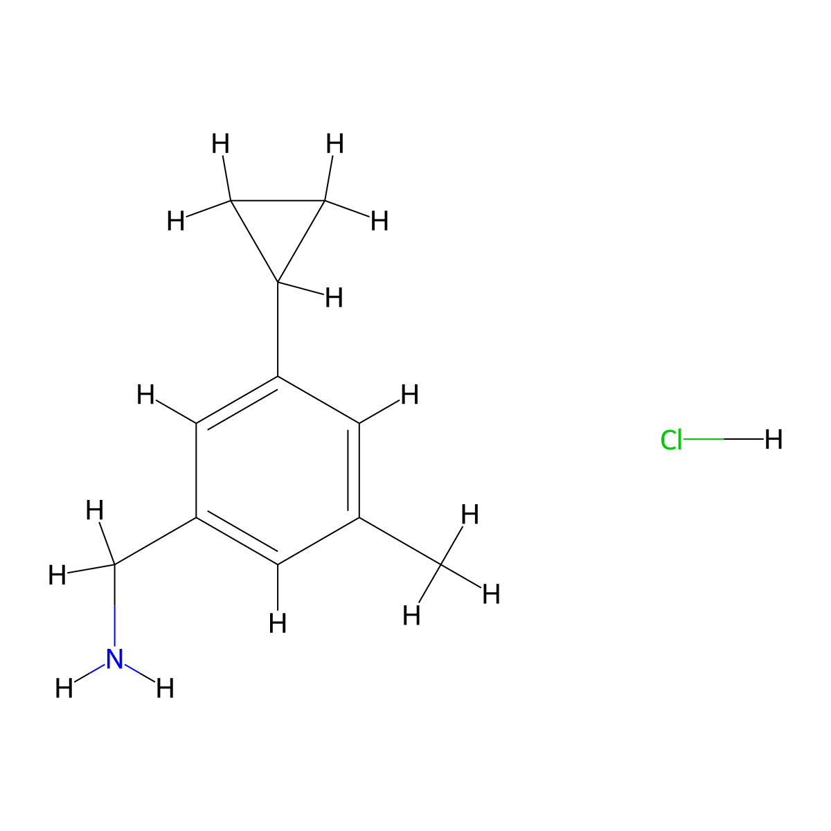 (3-Cyclopropyl-5-methylphenyl)methanamine;hydrochloride molecular structure, CAS 2445785-40-8
