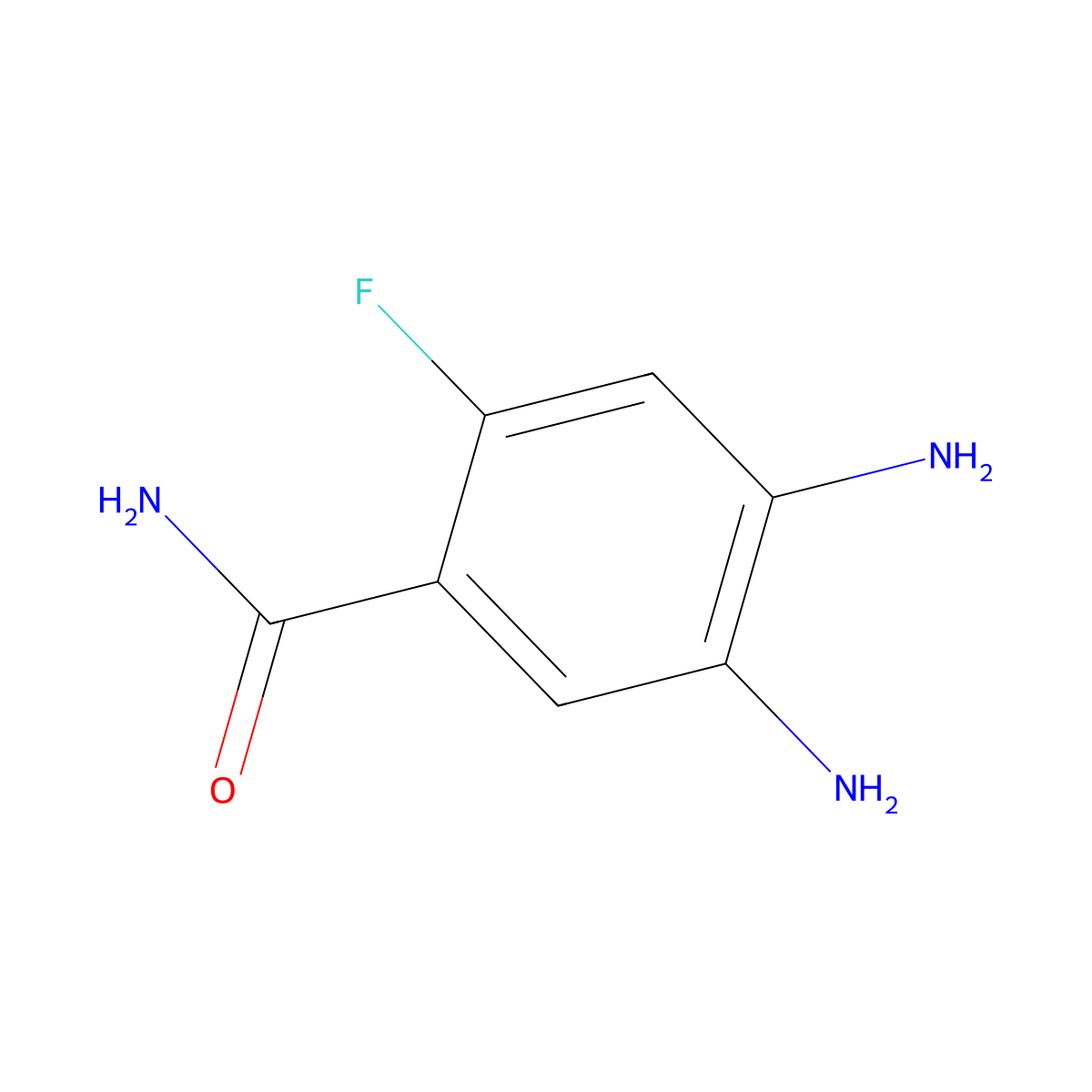 4,5-Diamino-2-fluorobenzamide molecular structure, CAS 2445785-58-8