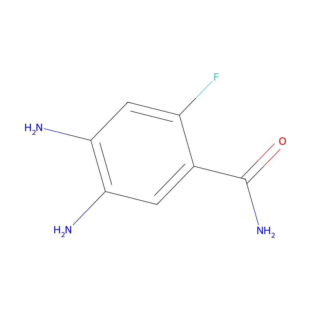 4,5-Diamino-2-fluorobenzamide molecular structure, CAS 2445785-58-8