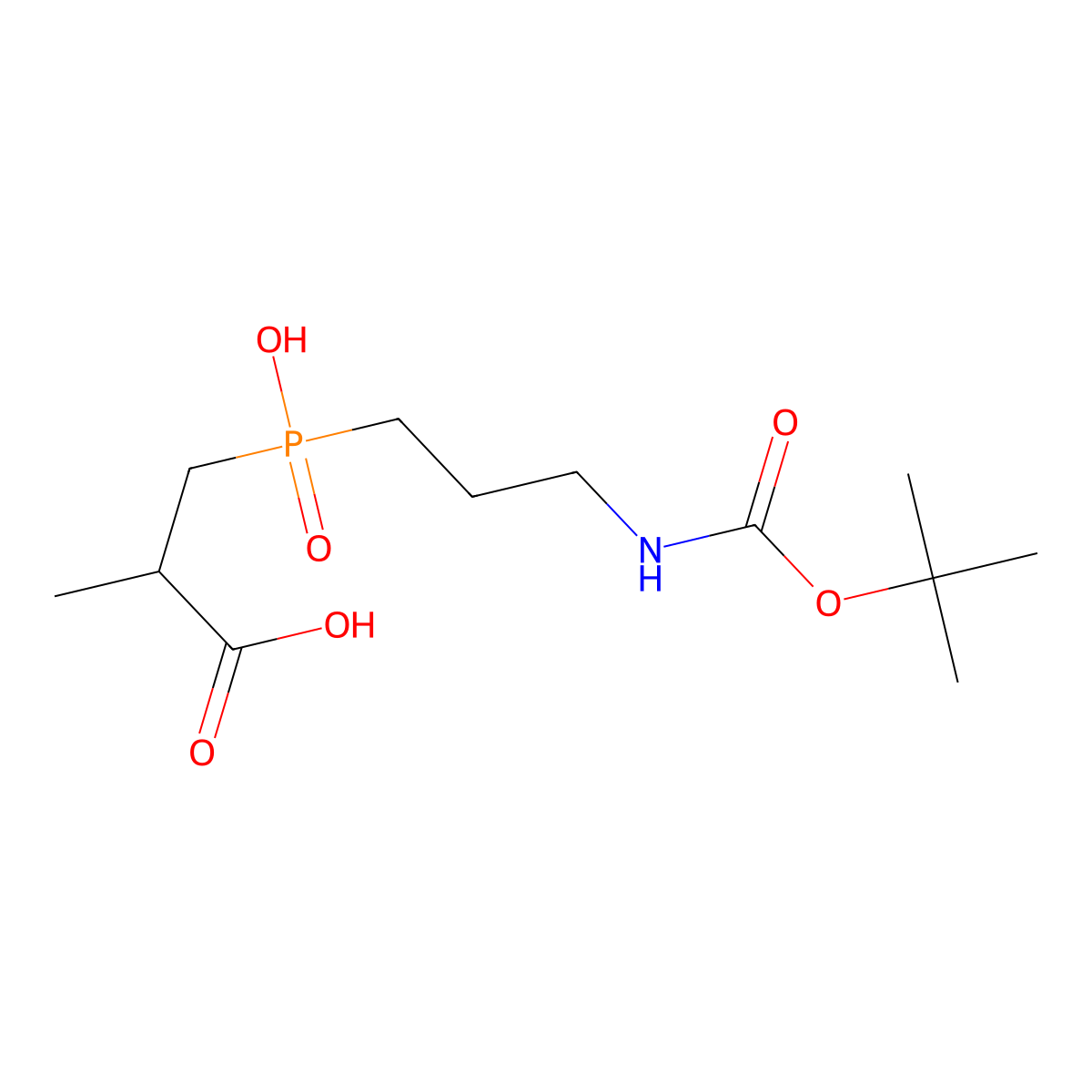 3-[(3-{[(Tert-butoxy)carbonyl]amino}propyl)(hydroxy)phosphoryl]-2-methylpropanoicacid molecular structure, CAS 2445785-71-5