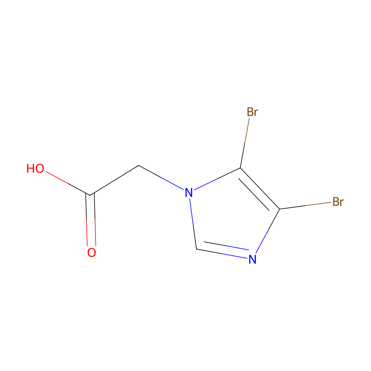 2-(4,5-dibromo-1H-imidazol-1-yl)acetic acid molecular structure, CAS 2445785-94-2