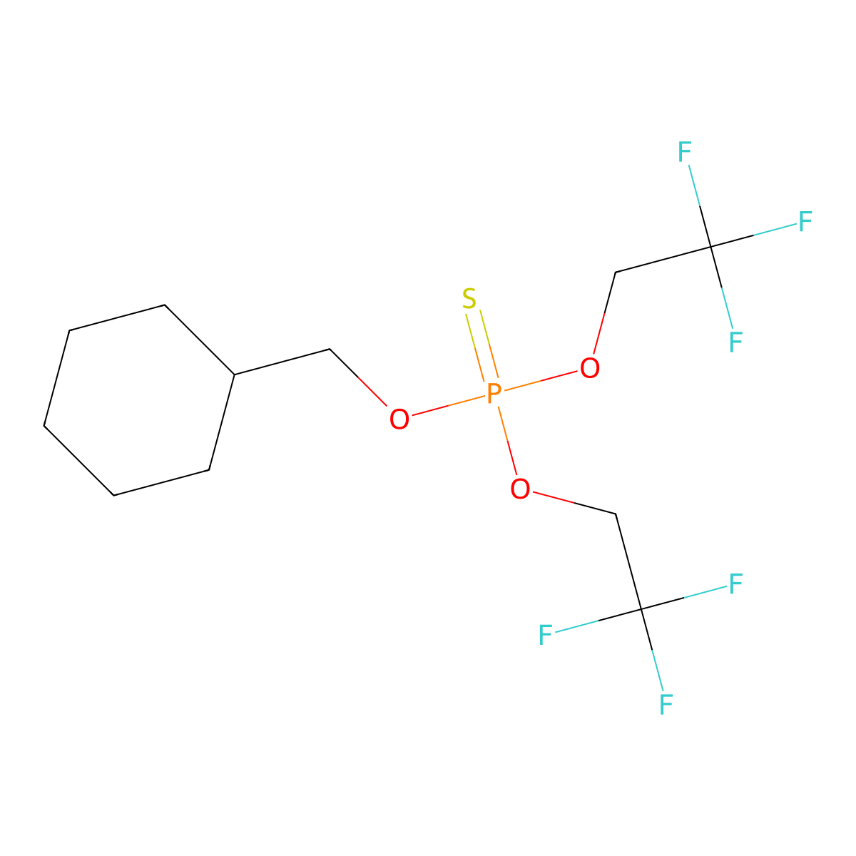 O-cyclohexylmethylO,O-bis(2,2,2-trifluoroethyl)phosphorothioate molecular structure, CAS 2445786-02-5