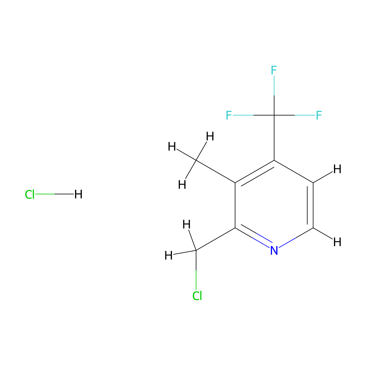 2-(Chloromethyl)-3-methyl-4-(trifluoromethyl)pyridine hydrochloride molecular structure, CAS 2445786-05-8