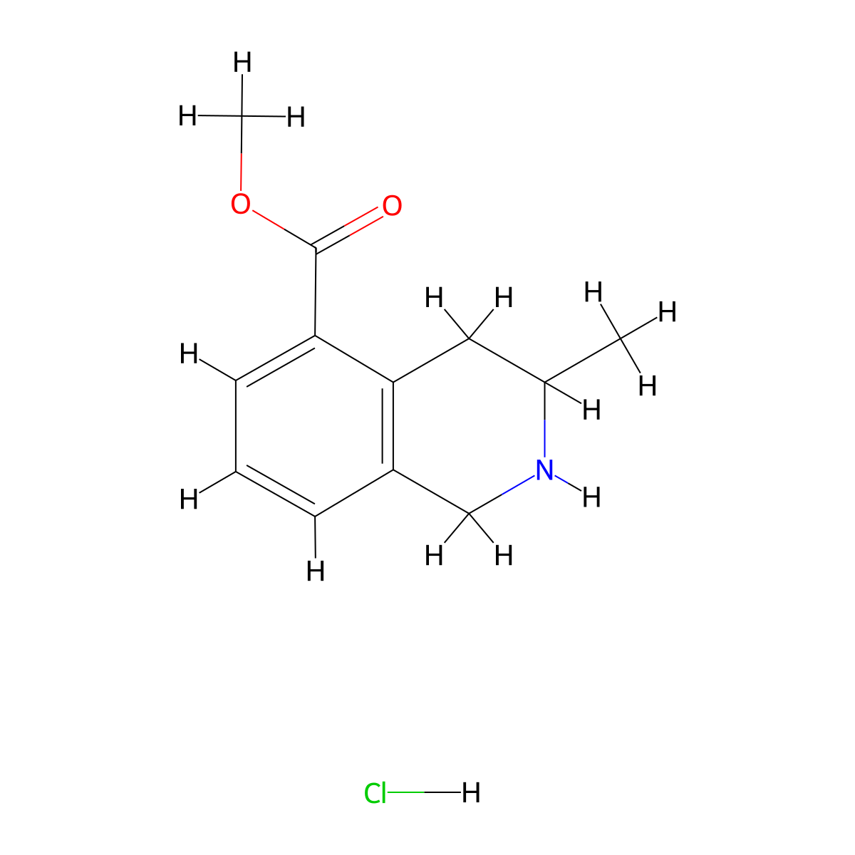 Methyl3-methyl-1,2,3,4-tetrahydroisoquinoline-5-carboxylatehydrochloride molecular structure, CAS 2445786-26-3