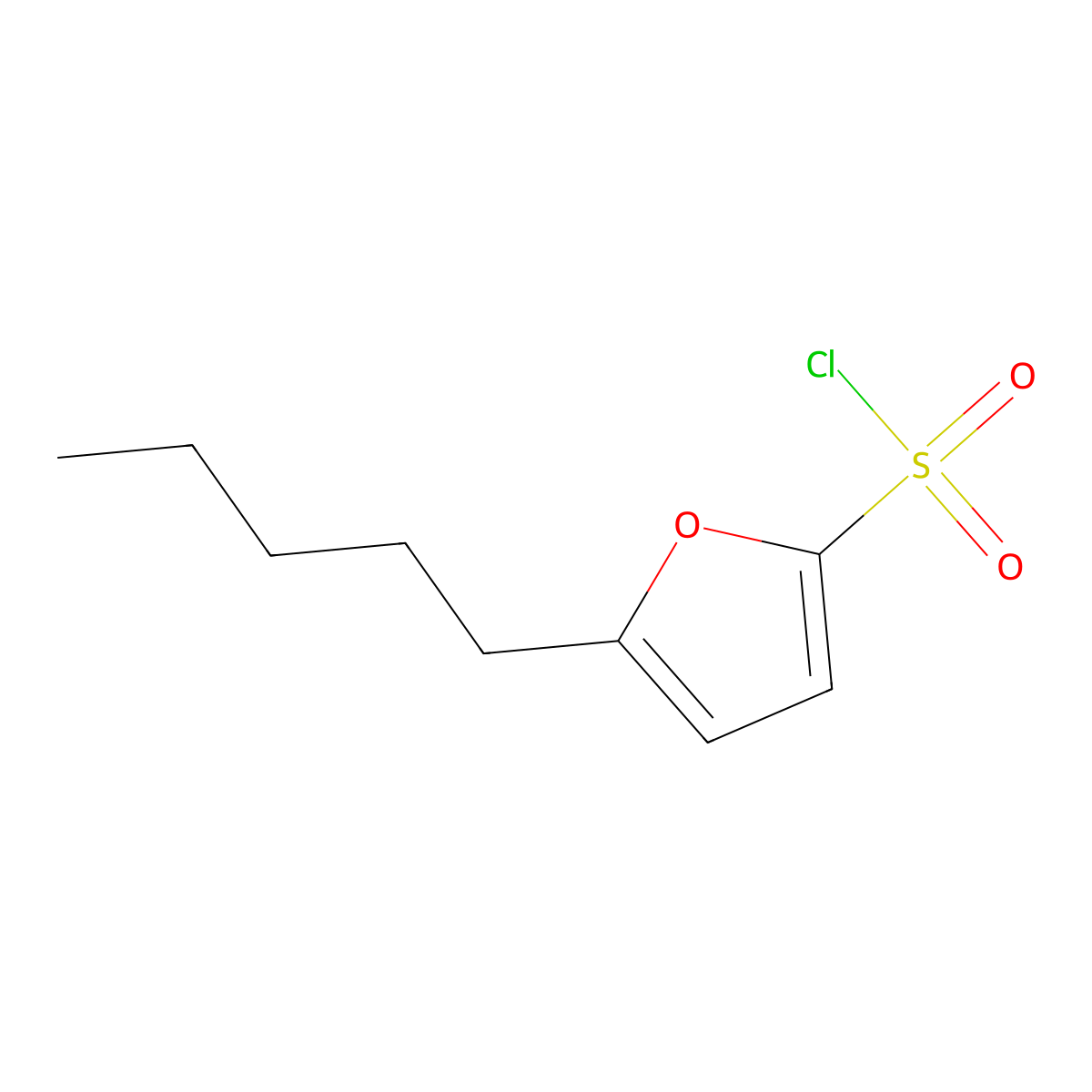 5-Pentylfuran-2-sulfonyl chloride molecular structure, CAS 2445786-35-4