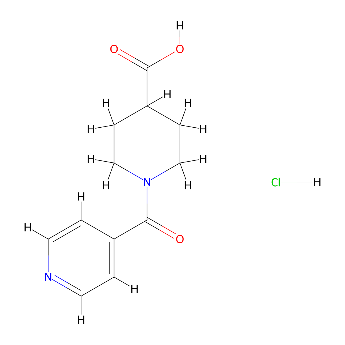 1-(Pyridine-4-carbonyl)piperidine-4-carboxylic acid hydrochloride molecular structure, CAS 2445786-50-3
