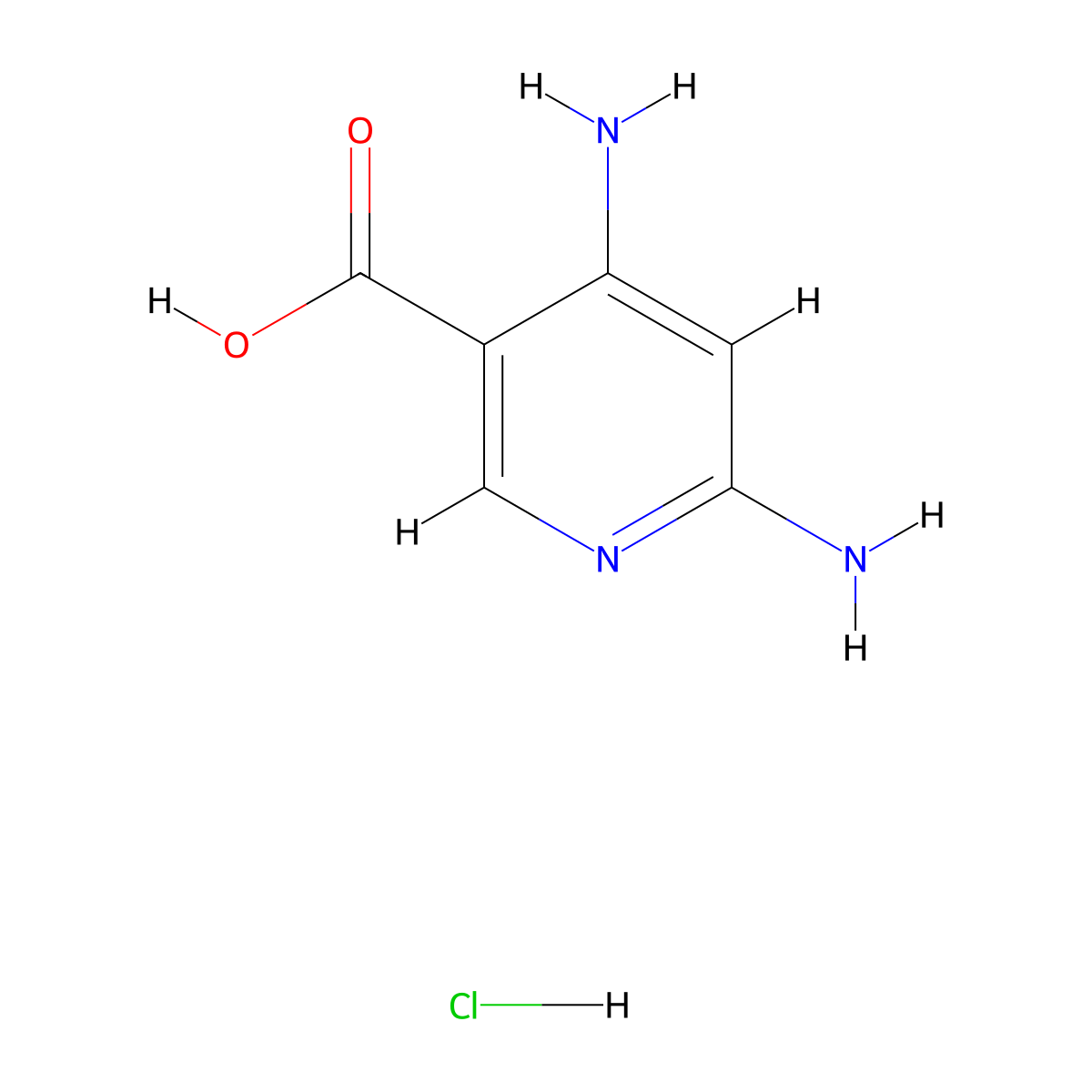 4,6-Diaminopyridine-3-carboxylicacidhydrochloride molecular structure, CAS 2445786-51-4