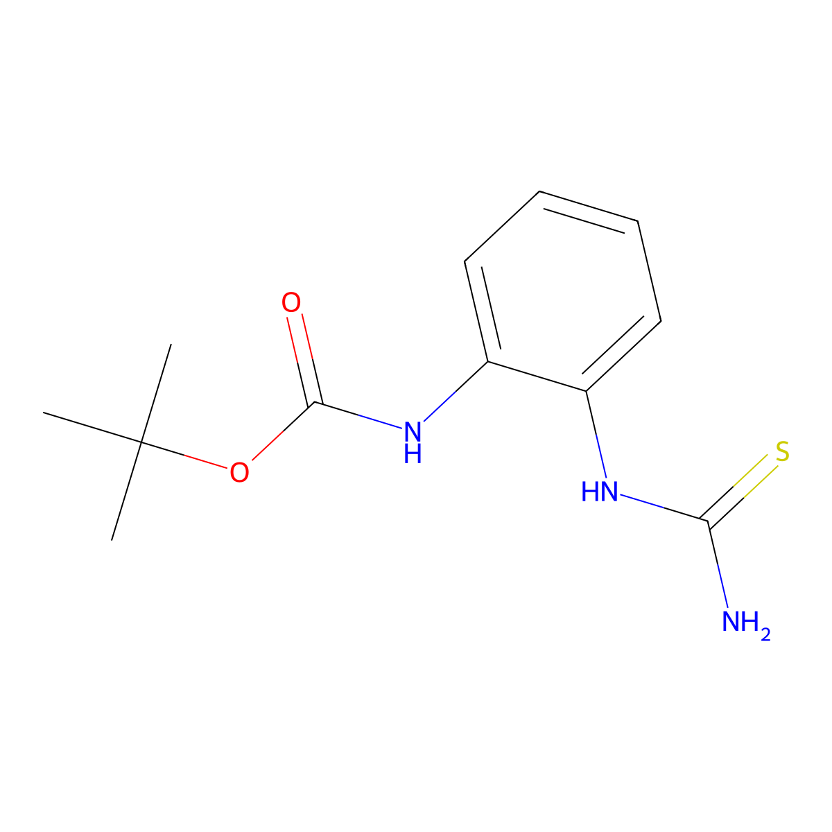 Tert-butyl N-[2-(carbamothioylamino)phenyl]carbamate molecular structure, CAS 2445786-80-9