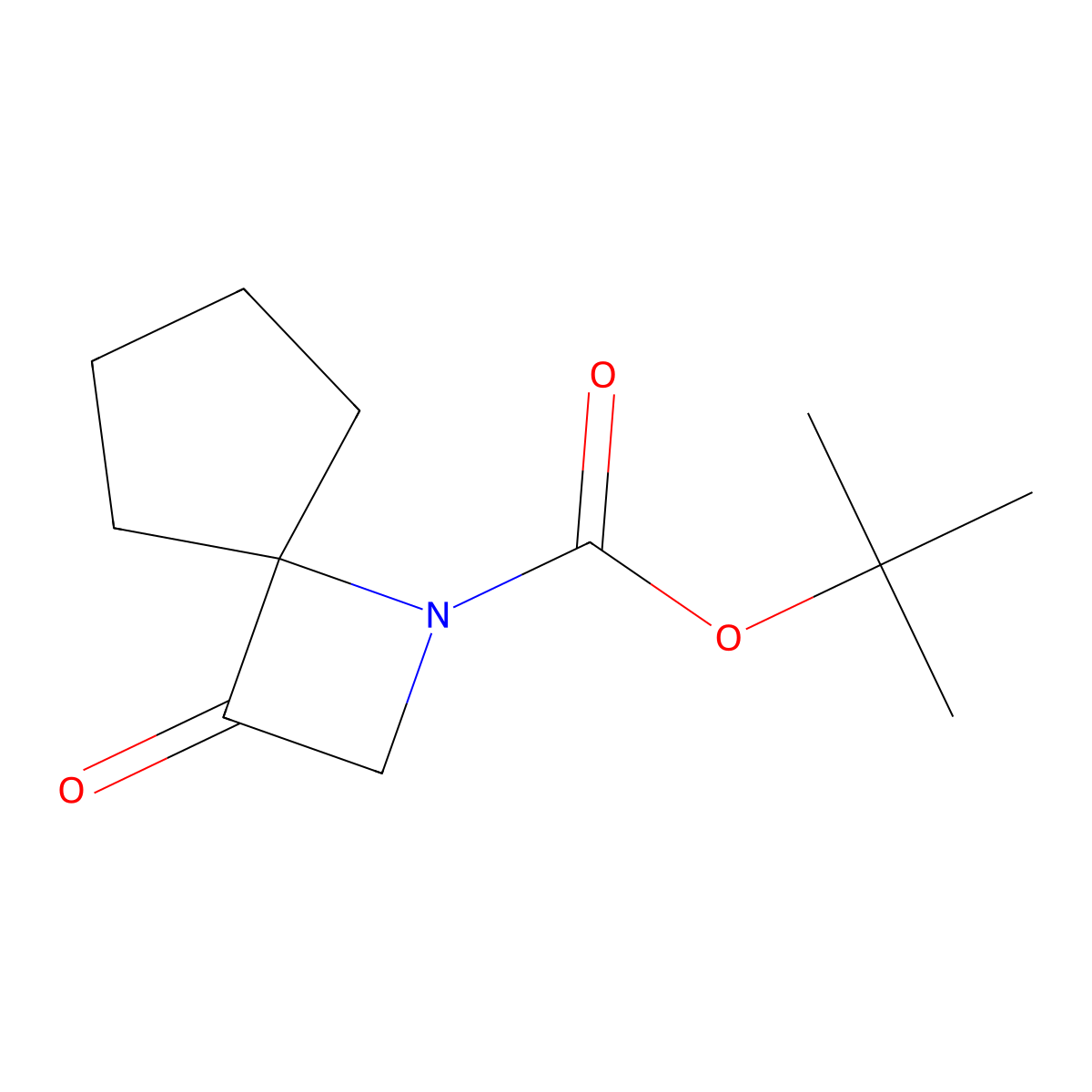 Tert-butyl 3-oxo-1-azaspiro[3.4]octane-1-carboxylate molecular structure, CAS 2445786-88-7