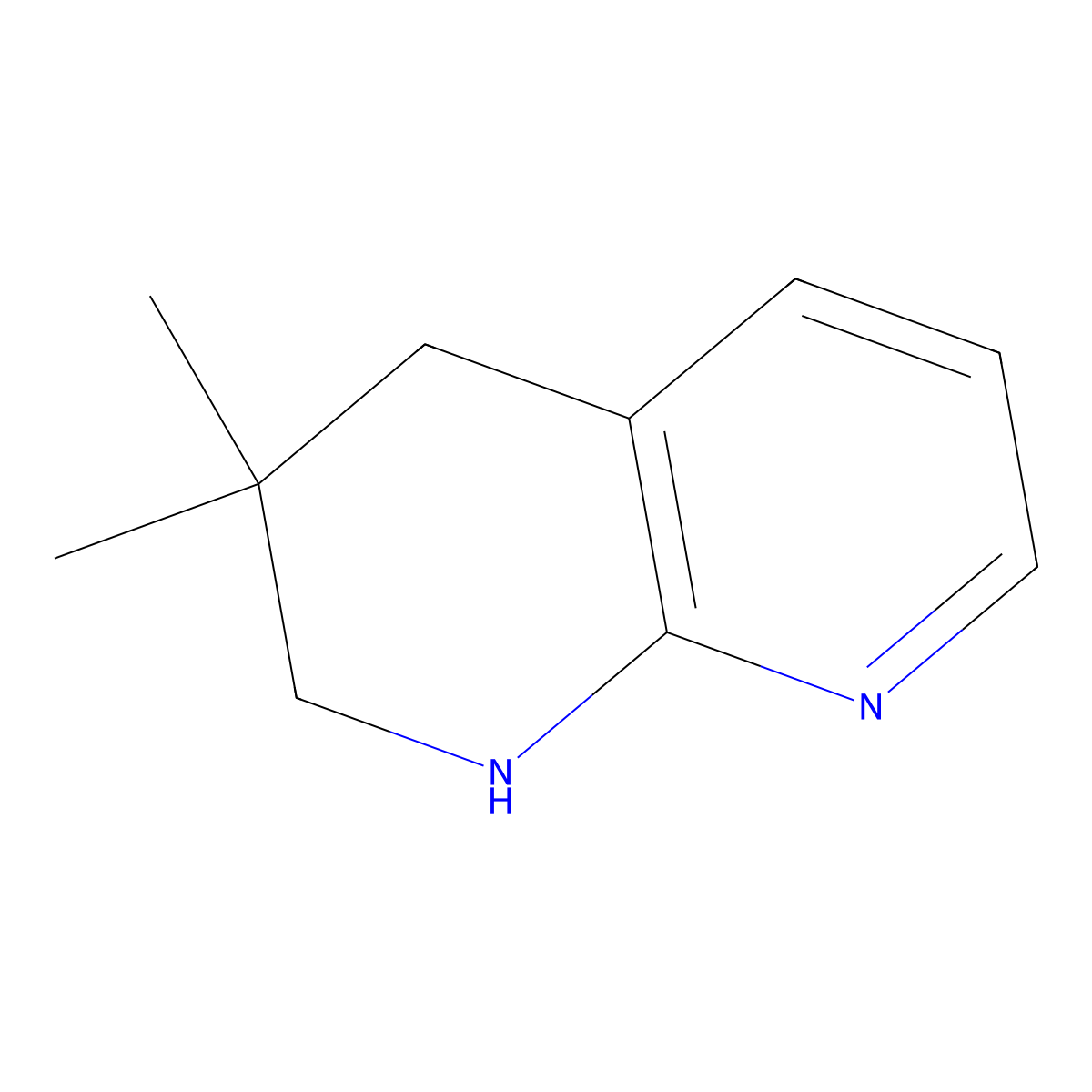 3,3-Dimethyl-1,2,3,4-tetrahydro-1,8-naphthyridine molecular structure, CAS 2445786-89-8