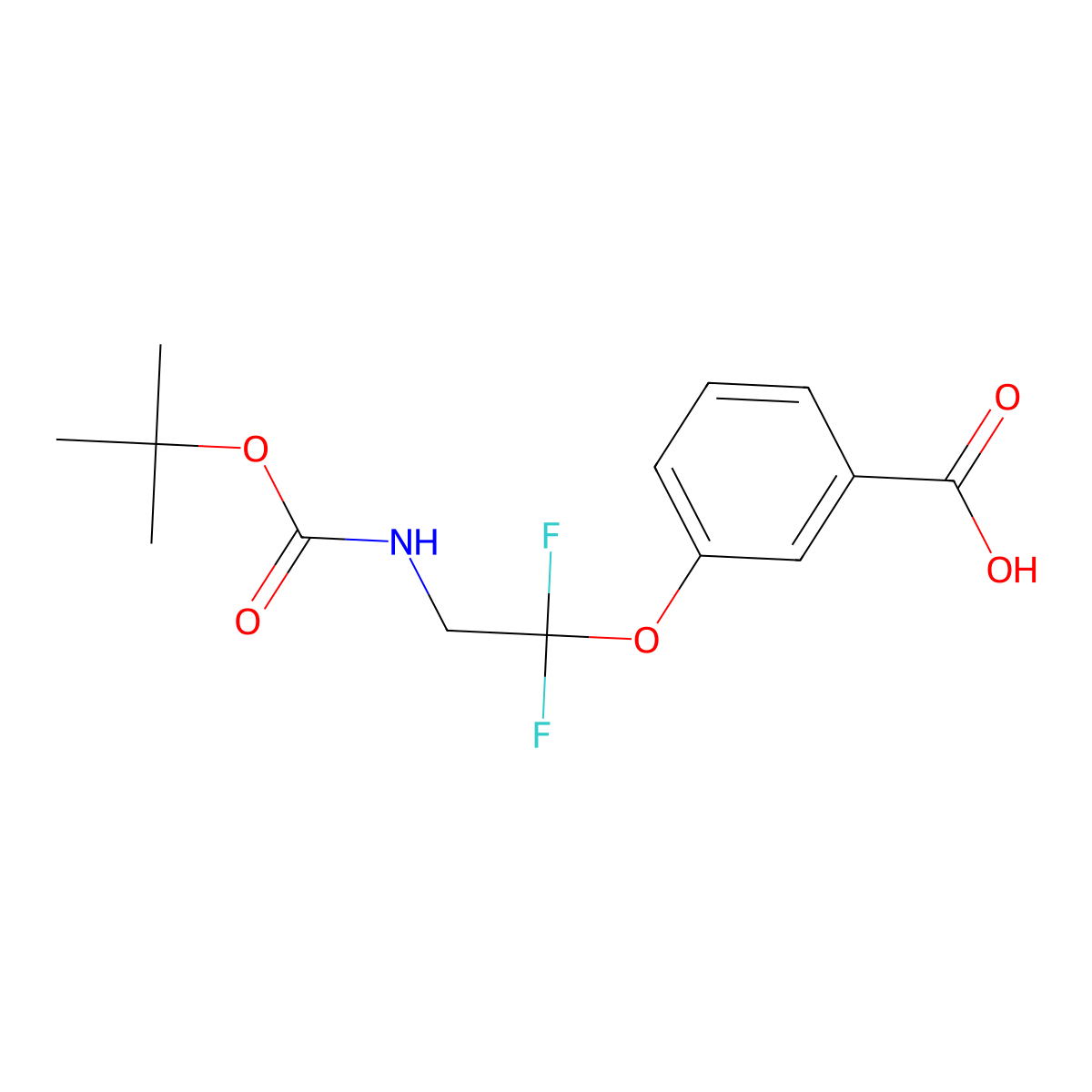 3-(2-{[(Tert-butoxy)carbonyl]amino}-1,1-difluoroethoxy)benzoicacid molecular structure, CAS 2445786-91-2