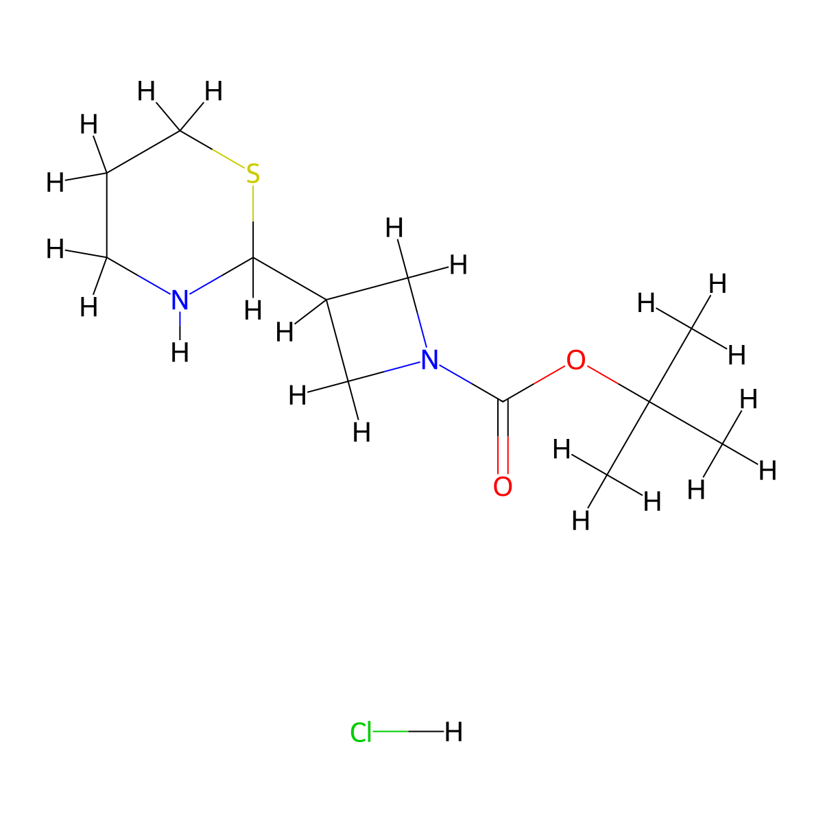 Tert-butyl 3-(1,3-thiazinan-2-yl)azetidine-1-carboxylate hydrochloride molecular structure, CAS 2445786-93-4