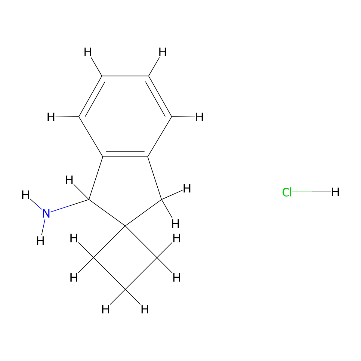1',3'-Dihydrospiro(cyclobutane-1,2'-inden)-3'-amine hydrochloride molecular structure, CAS 2445790-35-0