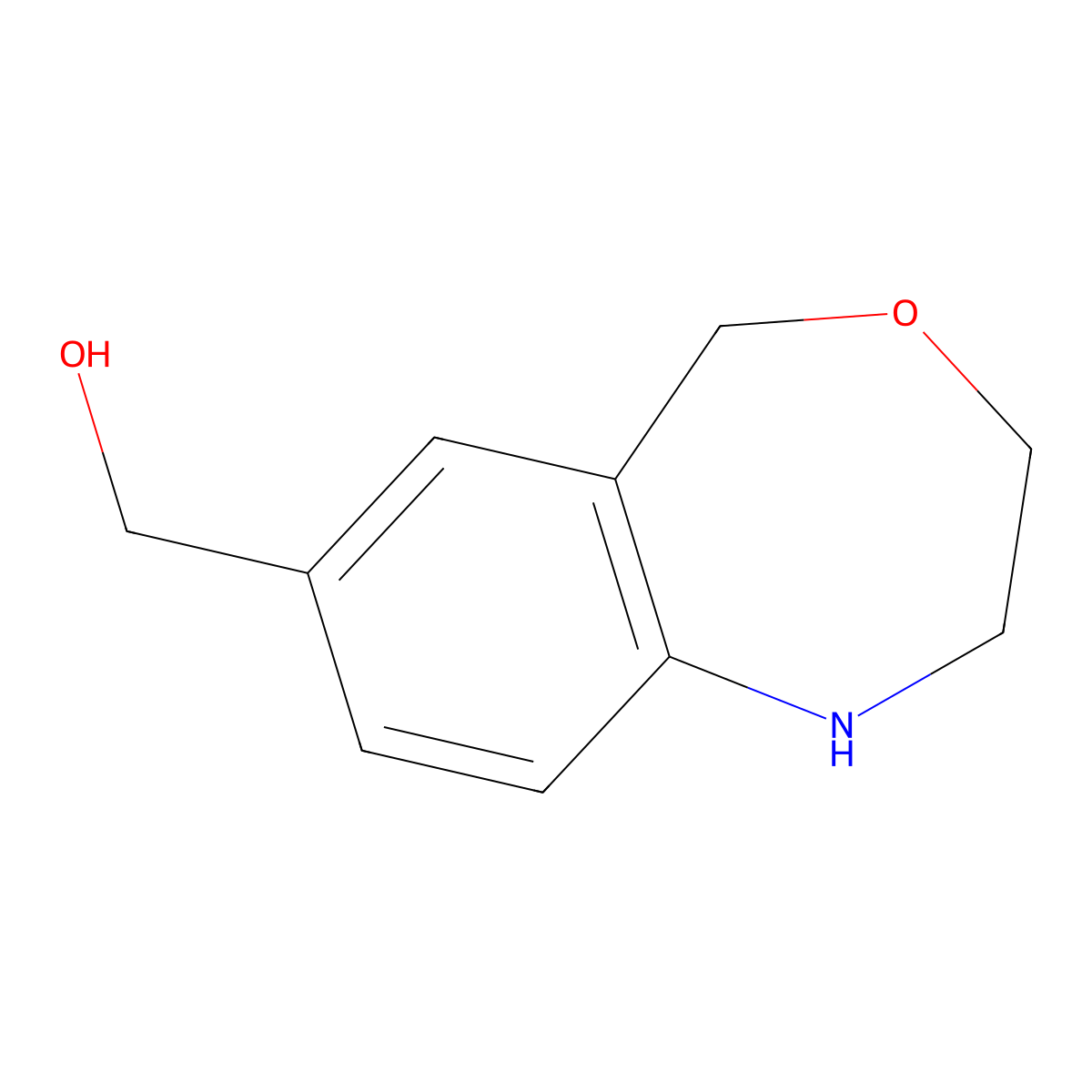(1,2,3,5-Tetrahydro-4,1-benzoxazepin-7-yl)methanol molecular structure, CAS 2445790-48-5