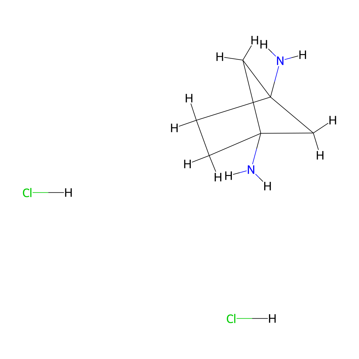 Bicyclo[2.1.1]hexane-1,4-diamine dihydrochloride molecular structure, CAS 2445790-49-6