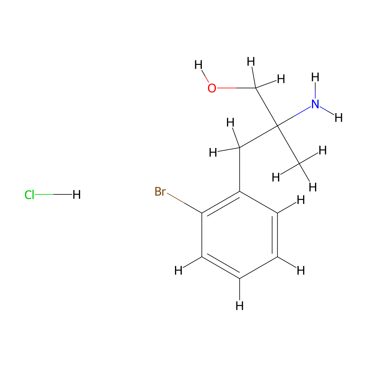 2-Amino-3-(2-bromophenyl)-2-methylpropan-1-olhydrochloride molecular structure, CAS 2445790-57-6